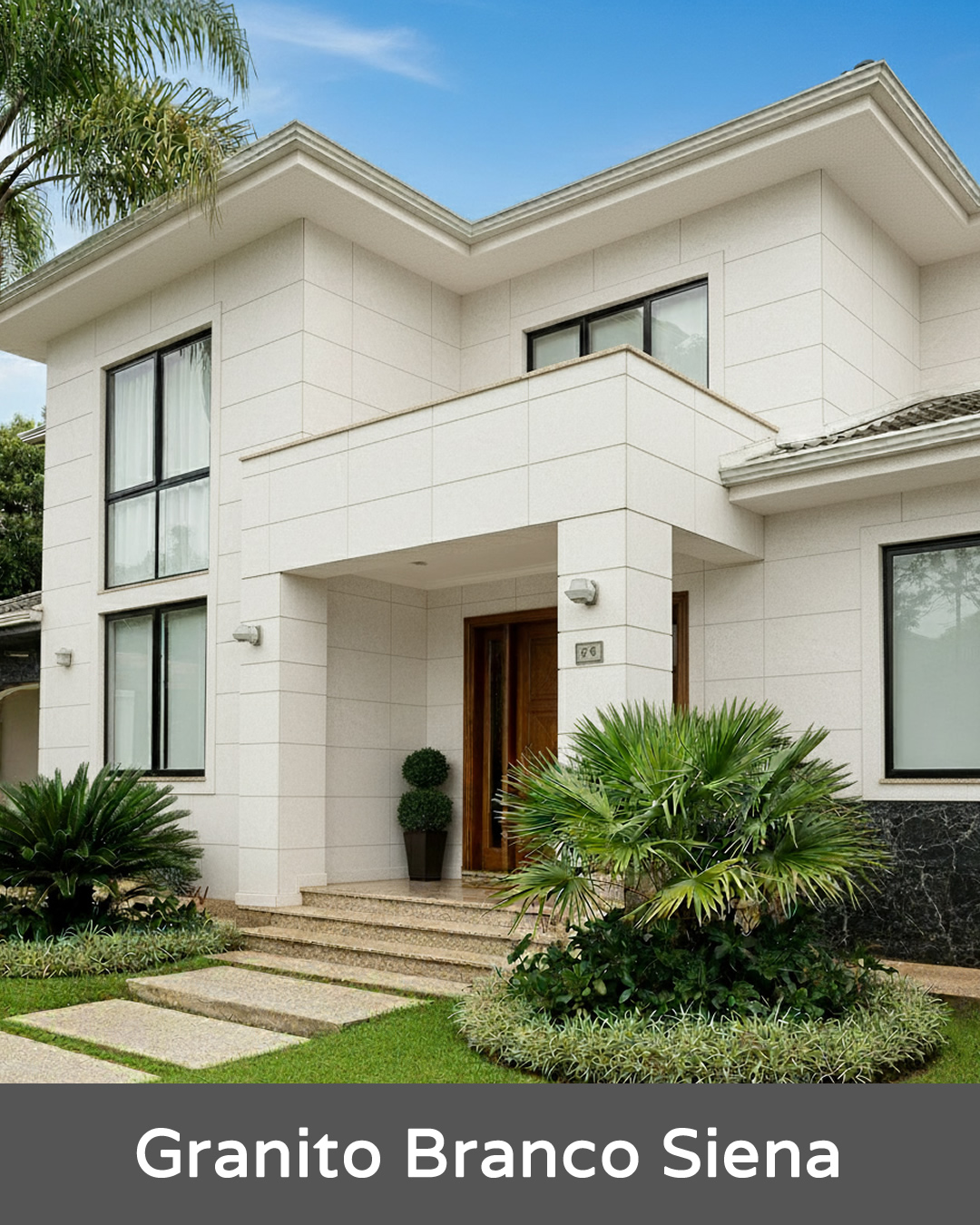 Fachada Residencial – Branco Siena Levigado