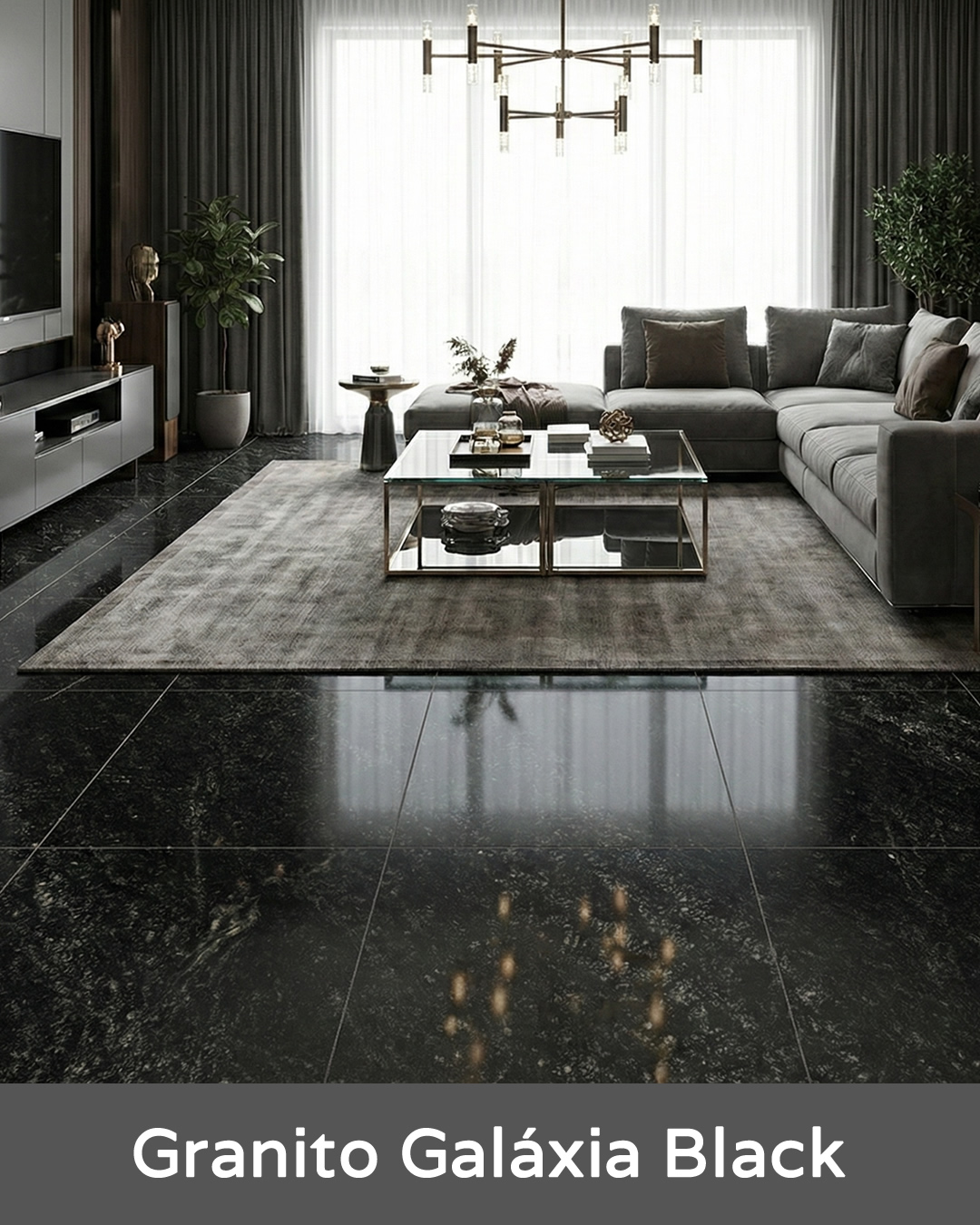 Piso – Granito Galáxia Black